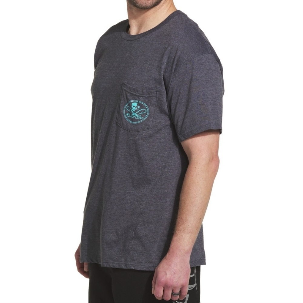Salt Life Men's Skull And Hooks T-Shirt - Picture 2 of 7